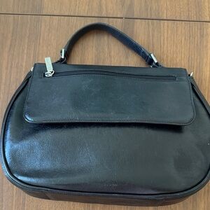 HOBO Vintage Black Leather Handbag (missing shoulder strap)